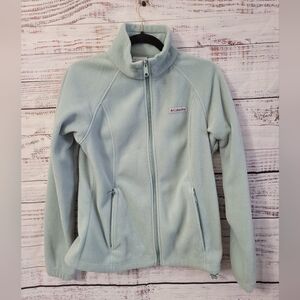 Columbia M Light Blue Zip Fleece Jacket